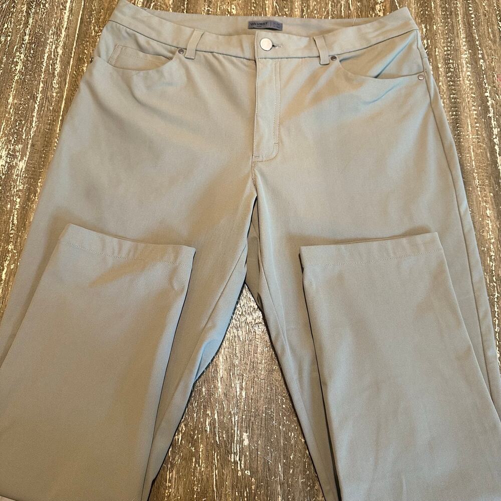 VRST Performance Stretch Slim Fit Lightweight Khaki Pants Tan Mens Size 34Wx27L